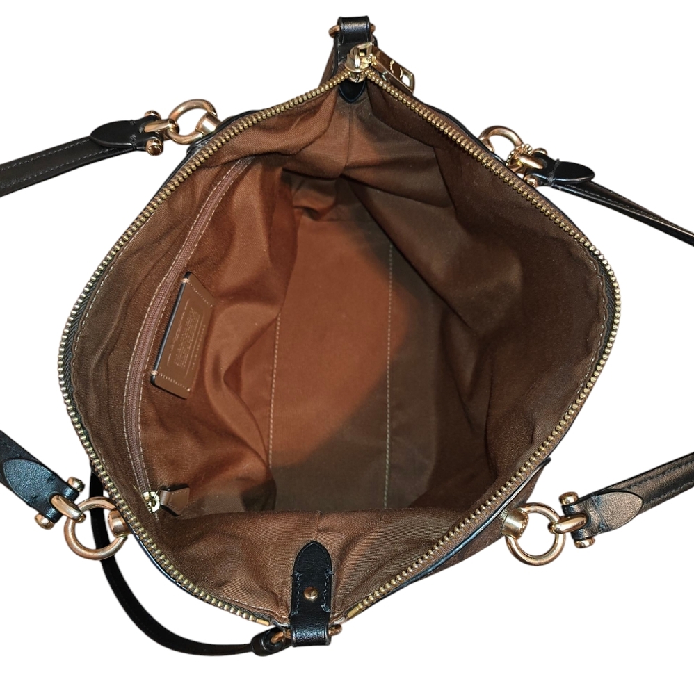 COACH Kacey Satchel Bag In Blocked Signature Canvas With Hangtag - Picture 7 of 16
